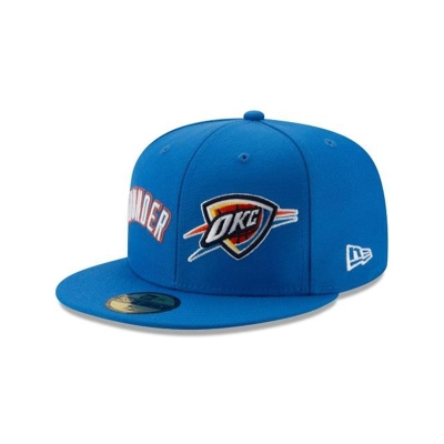 Oklahoma City Thunder Gorra | New Era NBA Double Hit 59fifty Fitted Cap Mexico - Azules